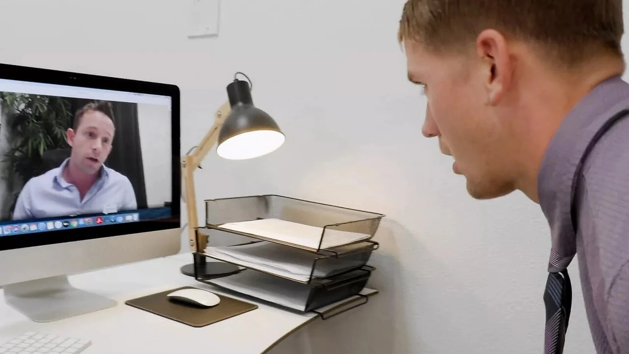 Brandon Anderson Banged & Blown During Zoom Meeting,Next Door Studios